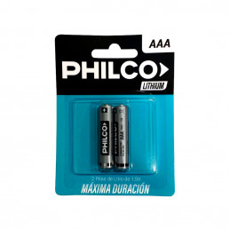 Pila PHILCO AAA Litio x2u...
