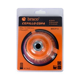 Cepillo copa BRACO Rizado...