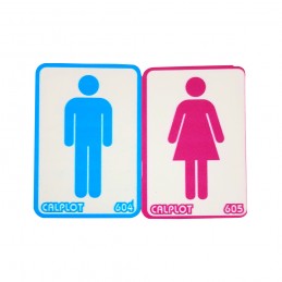 Cartel Baño Dama/caballeros...